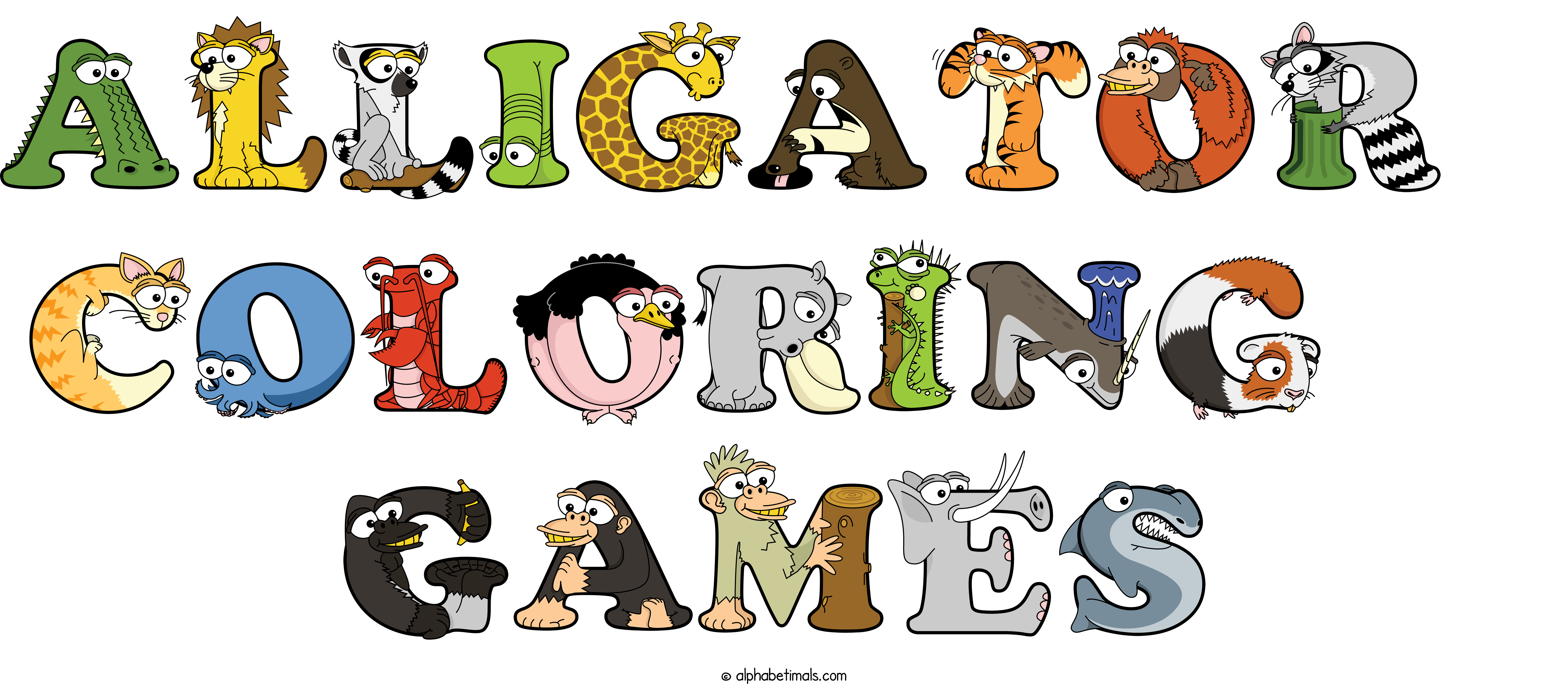 ALLIGATOR  COLORING   GAMES